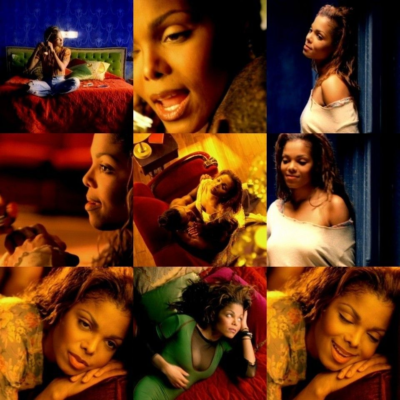 scene from the "Any Time, Any Place" music video
